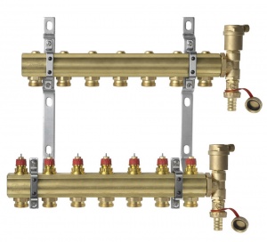 DANFOSS, Коллекторная группа FHF-7 set склапанными вставками, 7 контуров